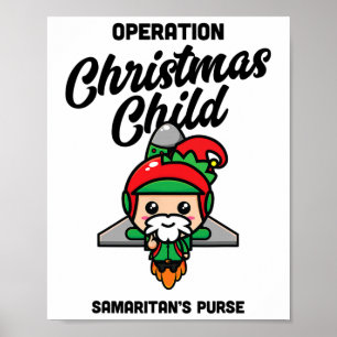 Affiche Opération Enfant de Noël Sac à main de Samaritain