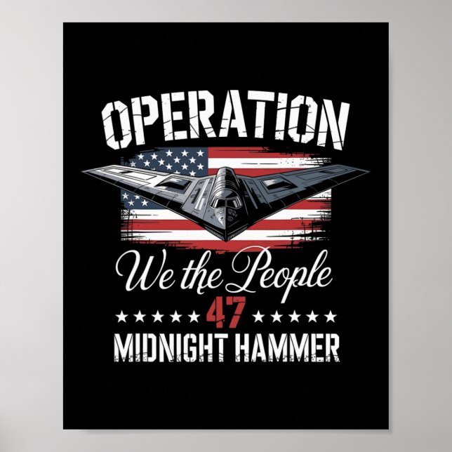 Affiche Opération Jet Stealth B-2 Midnight Hammer Minuit (Devant)