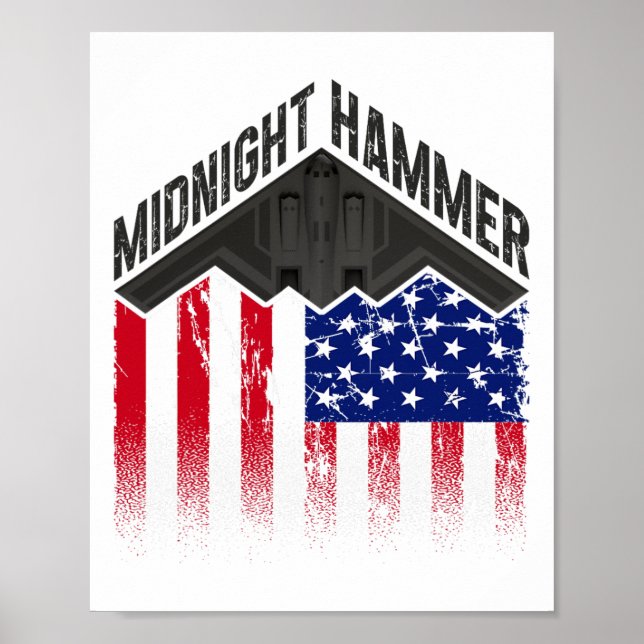 Affiche Opération Midnight Hammer - Drapeau américain Midn (Devant)
