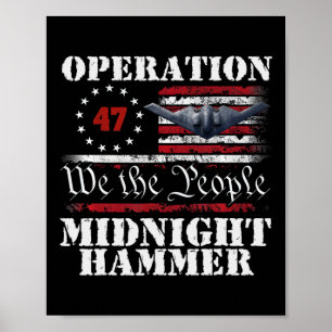 Affiche Opération Midnight Hammer - Drapeau Usa Midnight H