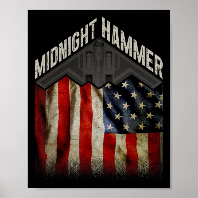 Affiche Opération Midnight Hammer - Drapeau Usa Midnight H (Devant)
