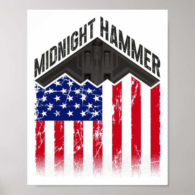 Affiche Opération Midnight Hammer - Drapeau Usa Midnight H (Devant)