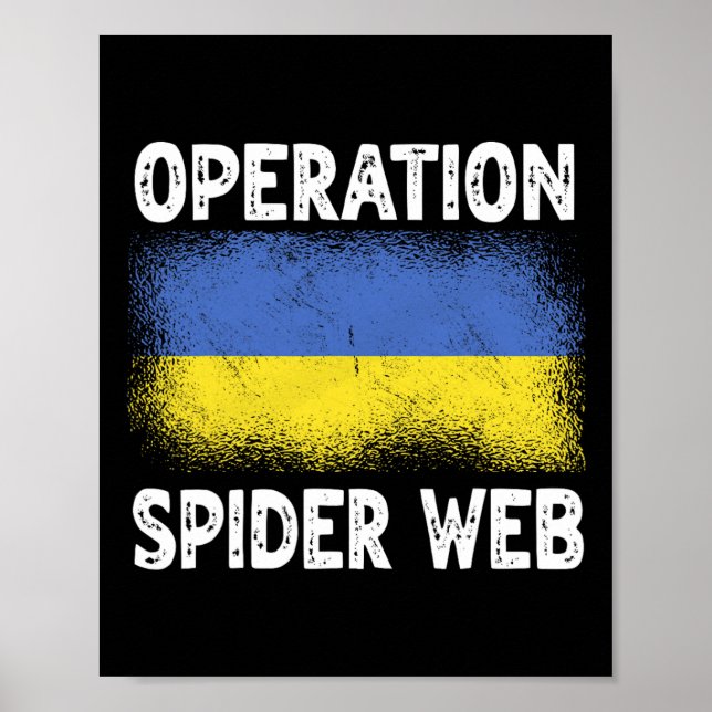 Affiche Operation Spider Web Ukraine Heroes Ukrainian Flag (Devant)
