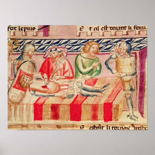 Affiche Opération sur un soldat blessé (Devant)