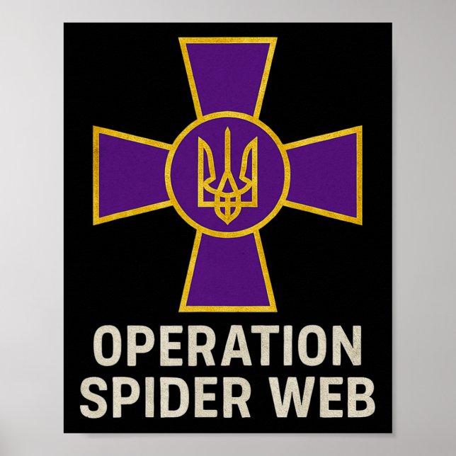 Affiche Opération Toile d'araignée Héros d'Ukraine Milice  (Devant)