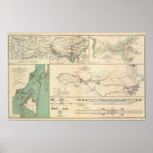 Affiche Opérations d'armée de Potomac