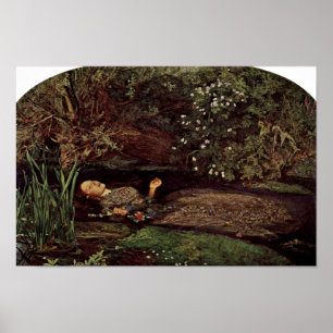 Affiche Ophelia By Millais, John Everett (Meilleure Qualit