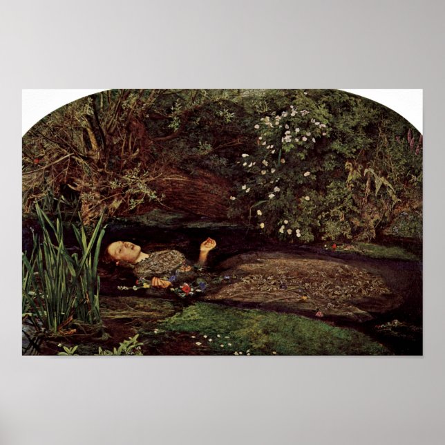 Affiche Ophelia By Millais, John Everett (Meilleure Qualit (Devant)