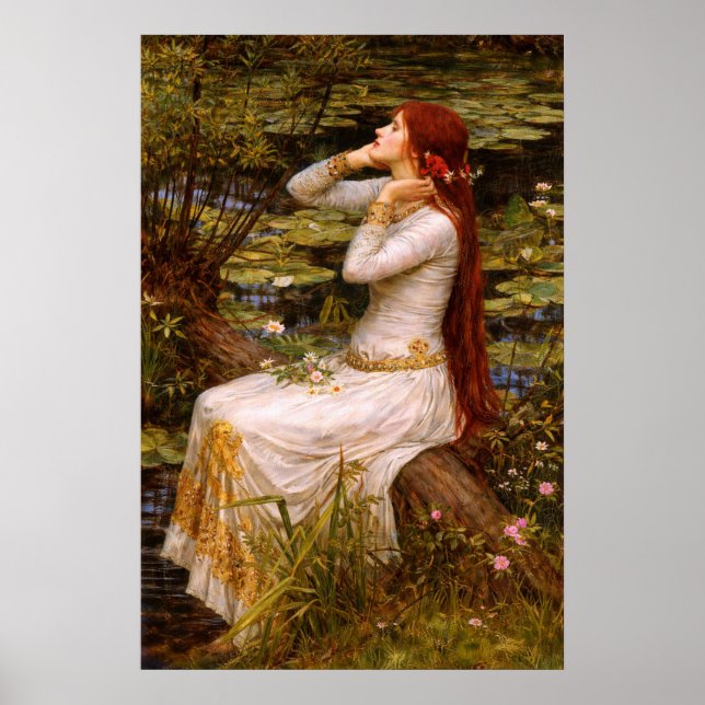 Affiche Ophelia par John William Waterhouse (Devant)