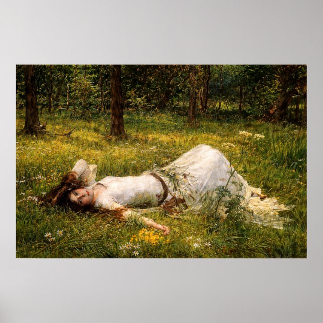 Affiche Ophelia par John William Waterhouse (Devant)