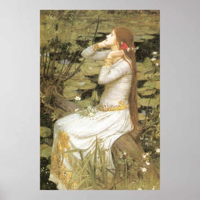 Affiche OPHELiA, par John William Waterhouse, 1894 (Devant)