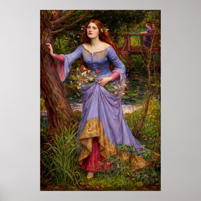 Affiche Ophélie par John William Waterhouse (Devant)