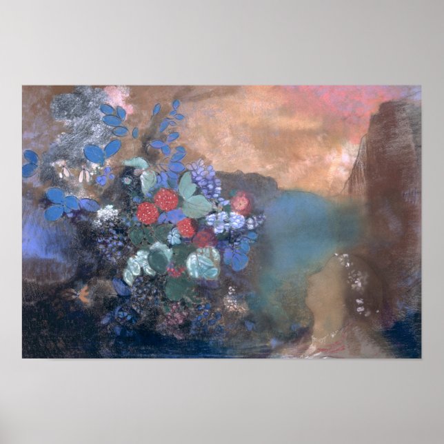 Affiche Ophélie parmi les fleurs, vers 1905-8 (Devant)