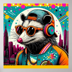 AFFICHE OPOSSUM DANS LA GRANDE VILLE-3