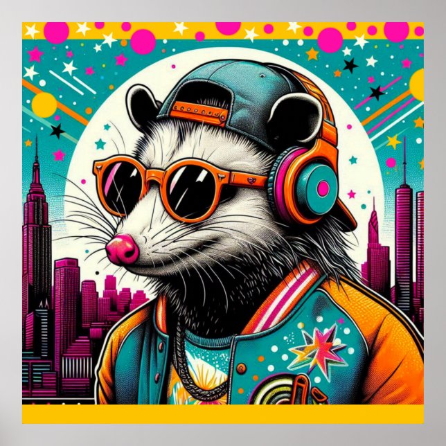 AFFICHE OPOSSUM DANS LA GRANDE VILLE-3 (Devant)