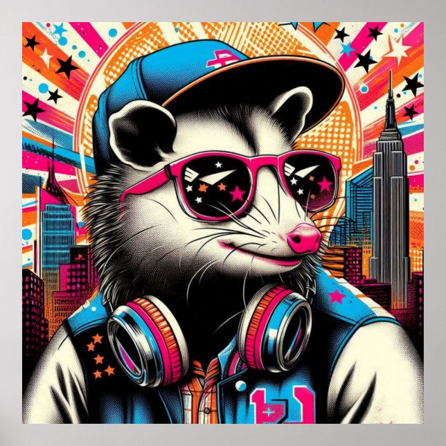 AFFICHE OPOSSUM DANS LA GRANDE VILLE-5 (Devant)