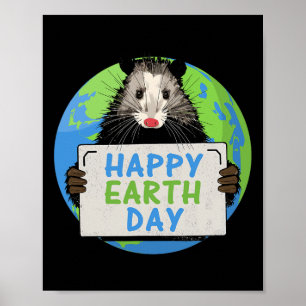 Affiche Opossum Happy Jour des terres Lovers Funny Possum