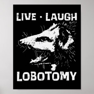 Affiche Opossum Live Love Lobotomy Possum Street Trash Cat