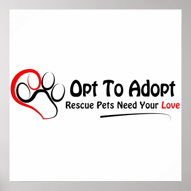 Affiche Opter Pour L'Adoption (Devant)