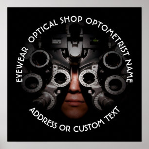 Affiche Optical Shop Optometrist Ophthalmologist Name