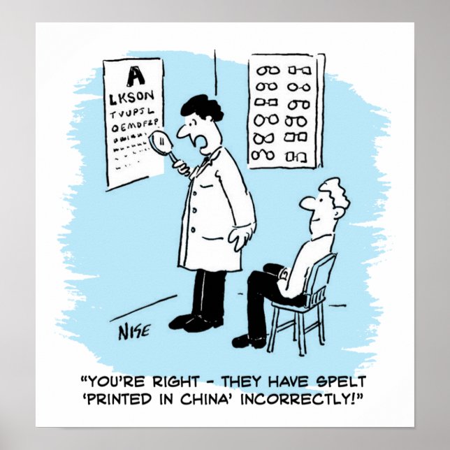 Affiche Opticien à l'épreuve des yeux (Devant)