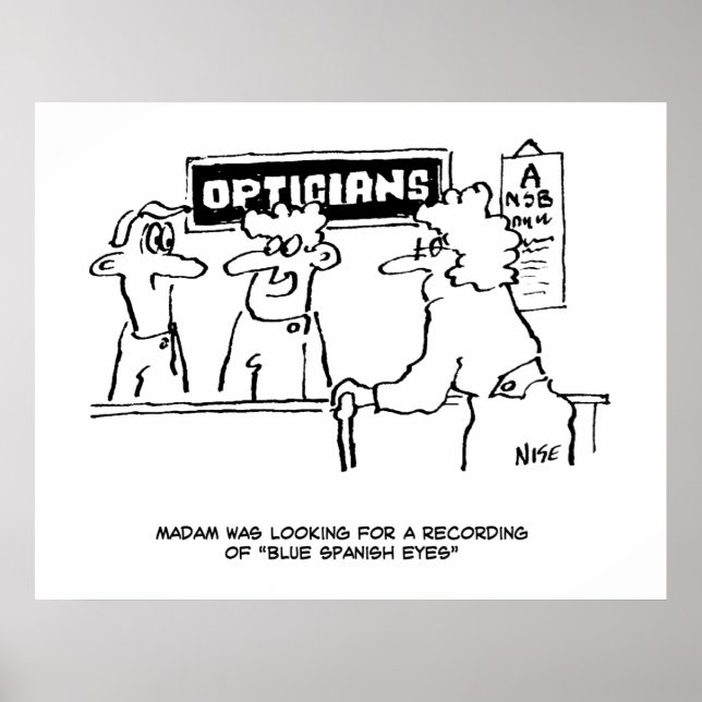 Affiche Opticien est demandé pour "Spanish Eyes" (Devant)