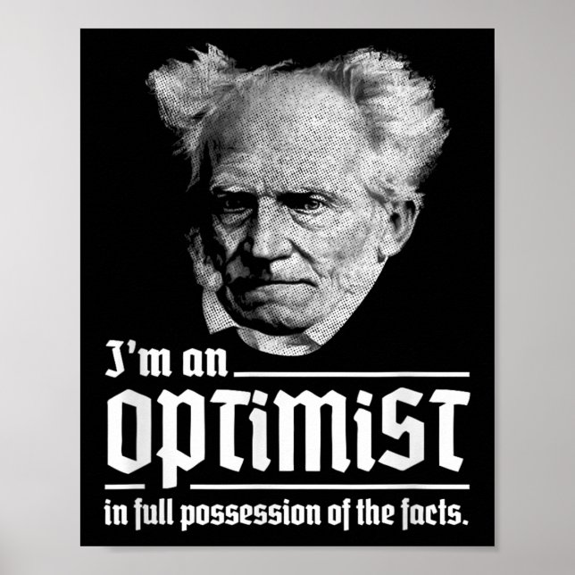 Affiche Optimiste Arthur Schopenhauer Pessimisme Pessimist (Devant)