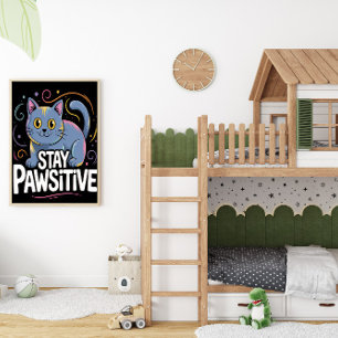 Affiche Optimiste Feline Outlook