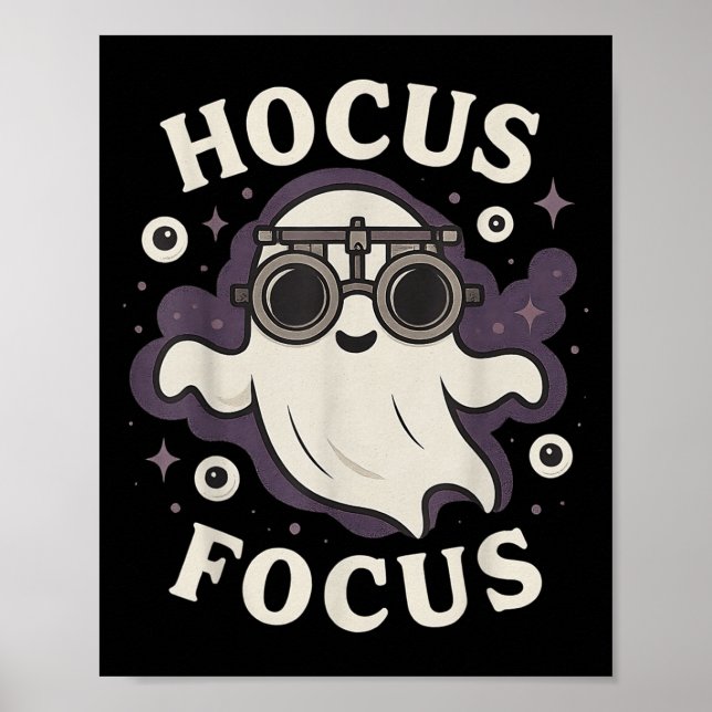 Affiche Optométrie drôle Hocus Focus Optométriste Soky Hal (Devant)