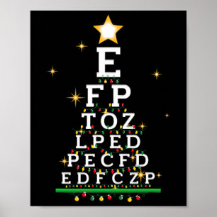 Affiche Optométriste Optométrie Ophthalmologue de Noël Ey
