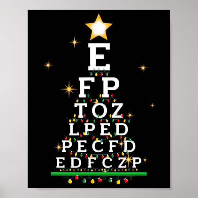 Affiche Optométriste Optométrie Ophthalmologue de Noël Ey (Devant)