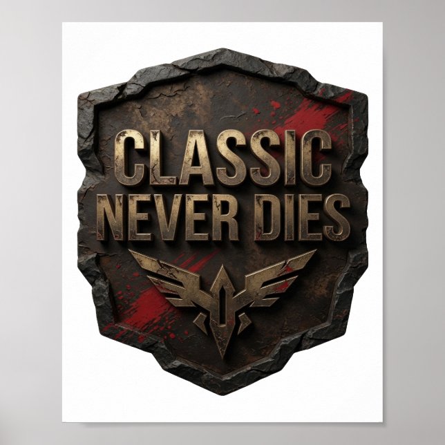 Affiche Or Artistique GOLD CLASSIC NEVER DIES (Devant)