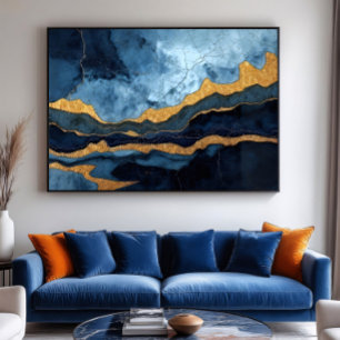Affiche Or bleu