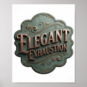 Affiche Or Crisp ELEGANT ÉPUISEMENT