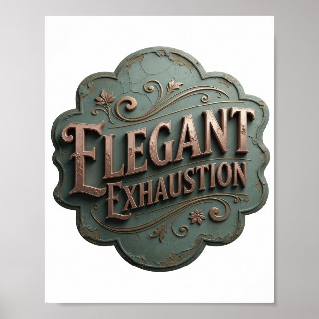 Affiche Or Crisp ELEGANT ÉPUISEMENT (Devant)