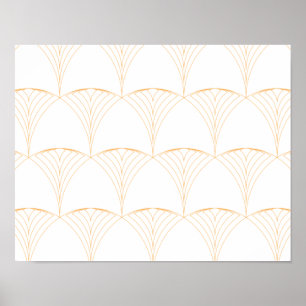 Affiche Or, élégant simple et luxueux motif traditionnel