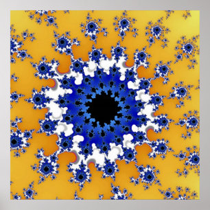 Affiche Or et oeil bleu