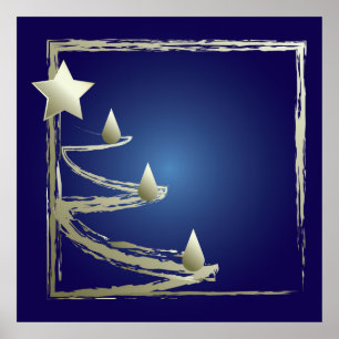 Affiche or et saphir