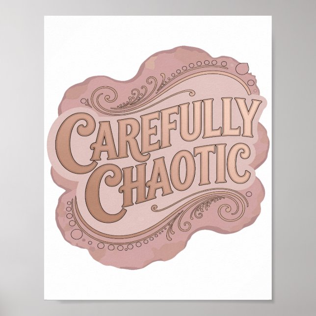 Affiche Or frais CAREFULLY CHAOTIC Design Moderne (Devant)