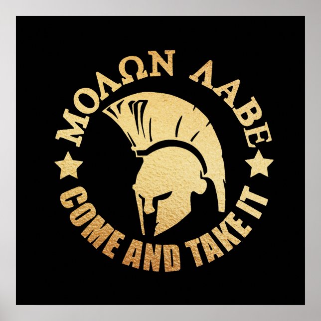 Affiche Or guerrier spartiate (Devant)