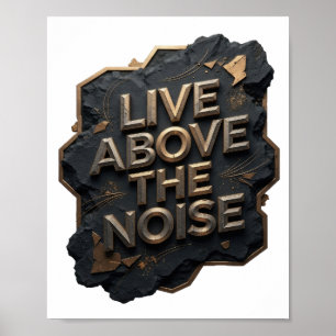 Affiche Or Jouable LIVE AU-DESSUS DU BRUIT