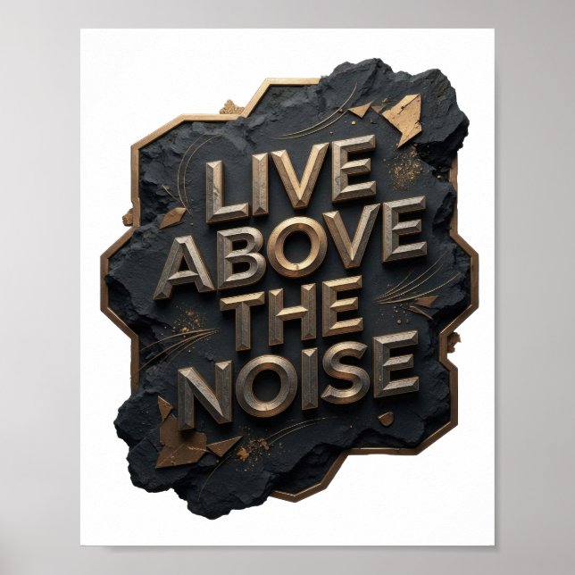 Affiche Or Jouable LIVE AU-DESSUS DU BRUIT (Devant)