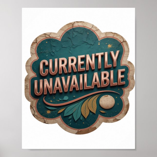 Affiche Or Jouet Actuellement indisponible (Devant)