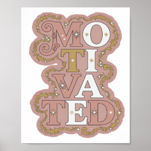 Affiche Or MOTIVÉ Art Text 3D Propre