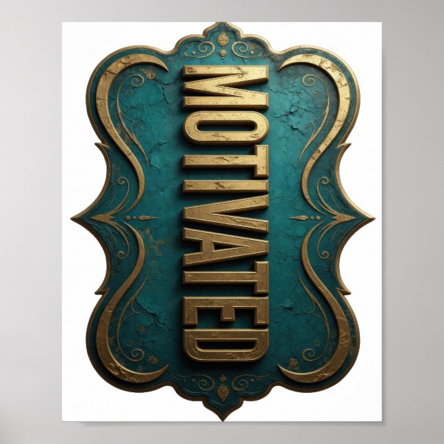Affiche Or motivé COOL (Devant)