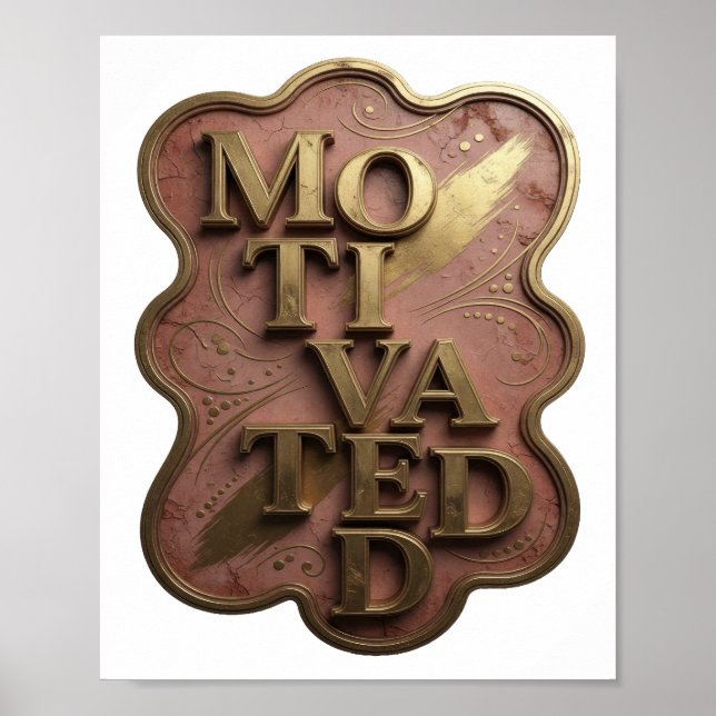 Affiche Or Or Motivé Edge (Devant)