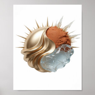 Affiche Or Or pur BEAUTÉ DORÉE Design audacieux