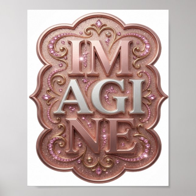 Affiche Or pur IMAGINE Design (Devant)
