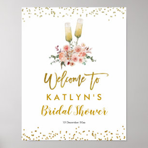 Affiche Or Romantique Signe de Bienvenue à l'Amour Tchin