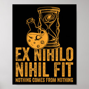 Affiche Or Stoïque Avec Traduction Ex Nihilo Nihil Fit